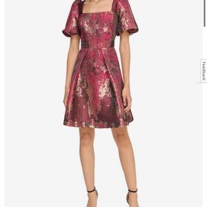 Vince Camuto gorgeous red & gold Cocktail Dress